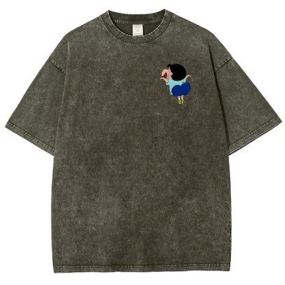 Crayon Shin-chan | Unisex Fit Washed T-Shirt 2601017554