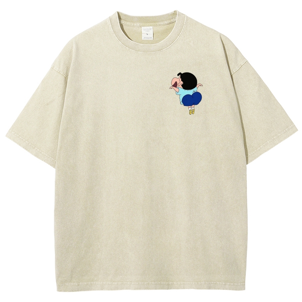 Crayon Shin-chan | Unisex Fit Washed T-Shirt 2601017554