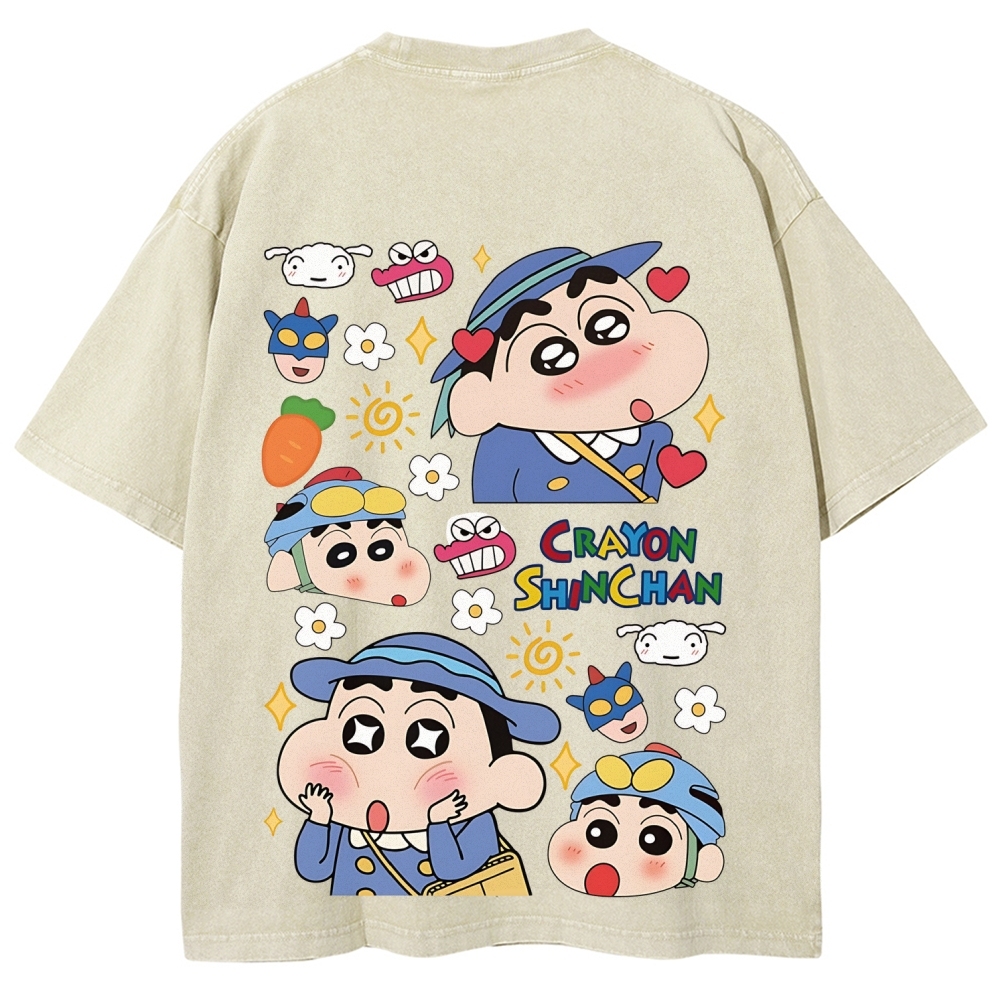 Crayon Shin-chan | Unisex Fit Washed T-Shirt 2601017554