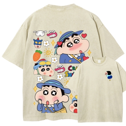 Crayon Shin-chan | Unisex Fit Washed T-Shirt 2601017554