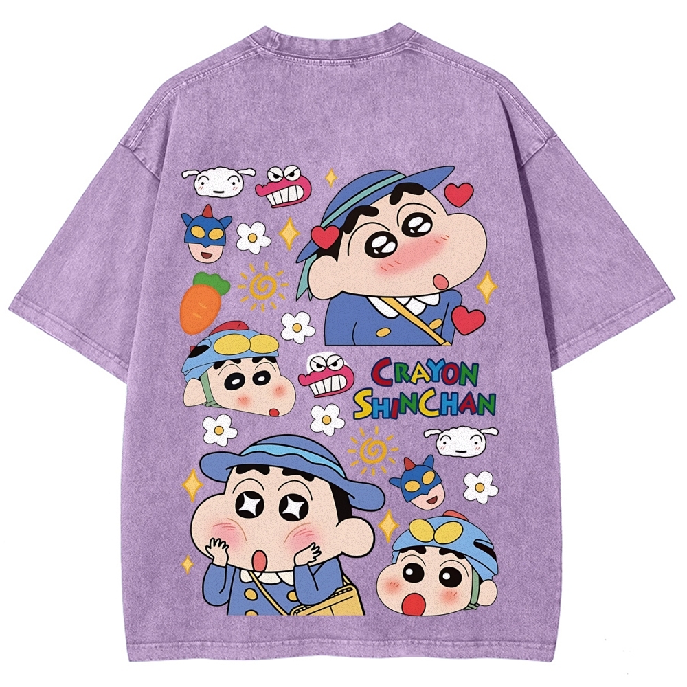 Crayon Shin-chan | Unisex Fit Washed T-Shirt 2601017554