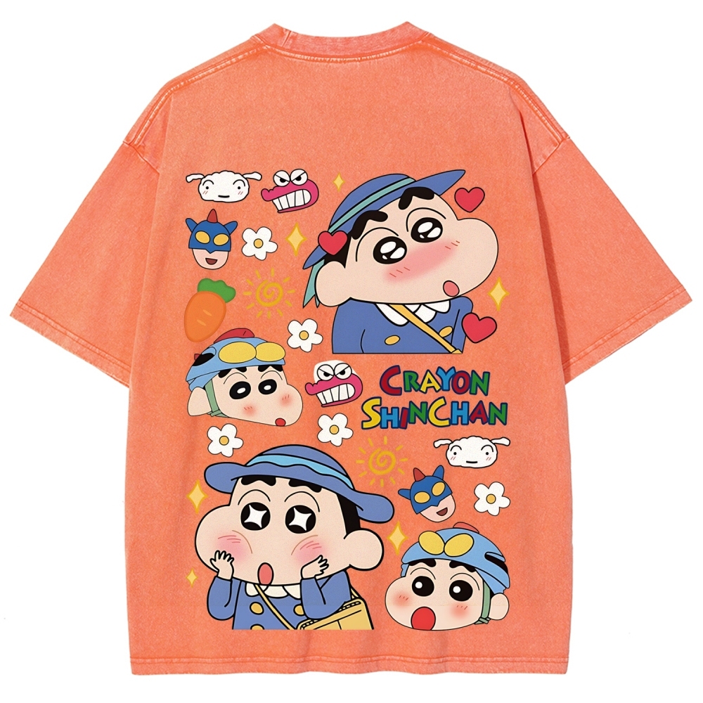 Crayon Shin-chan | Unisex Fit Washed T-Shirt 2601017554