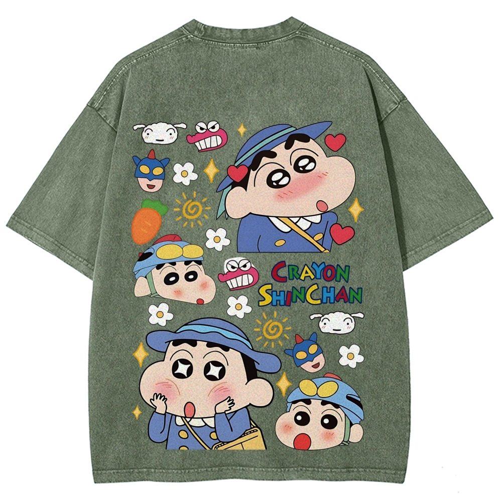 Crayon Shin-chan | Unisex Fit Washed T-Shirt 2601017554