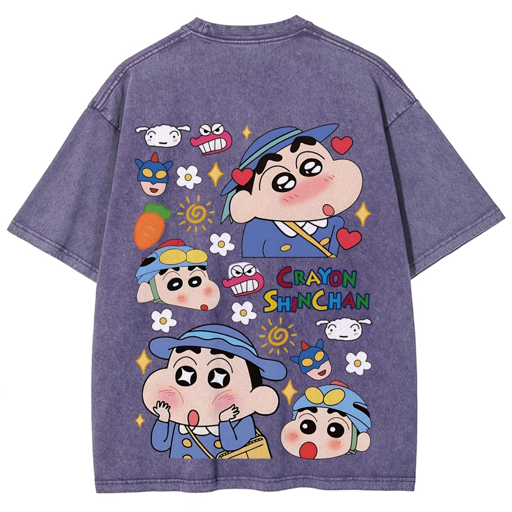 Crayon Shin-chan | Unisex Fit Washed T-Shirt 2601017554