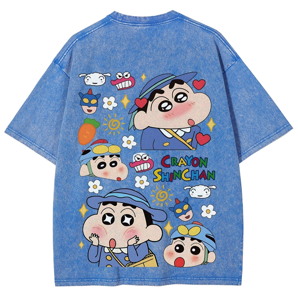 Crayon Shin-chan | Unisex Fit Washed T-Shirt 2601017554