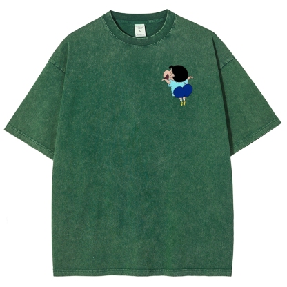 Crayon Shin-chan | Unisex Fit Washed T-Shirt 2601017554