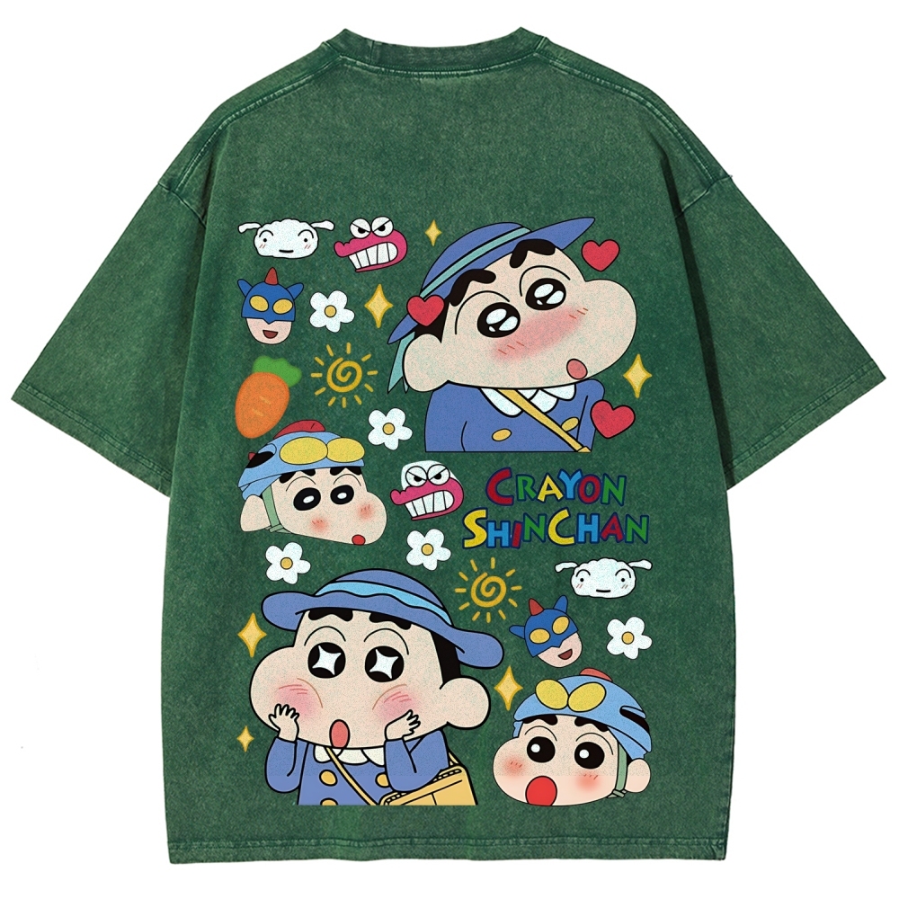 Crayon Shin-chan | Unisex Fit Washed T-Shirt 2601017554