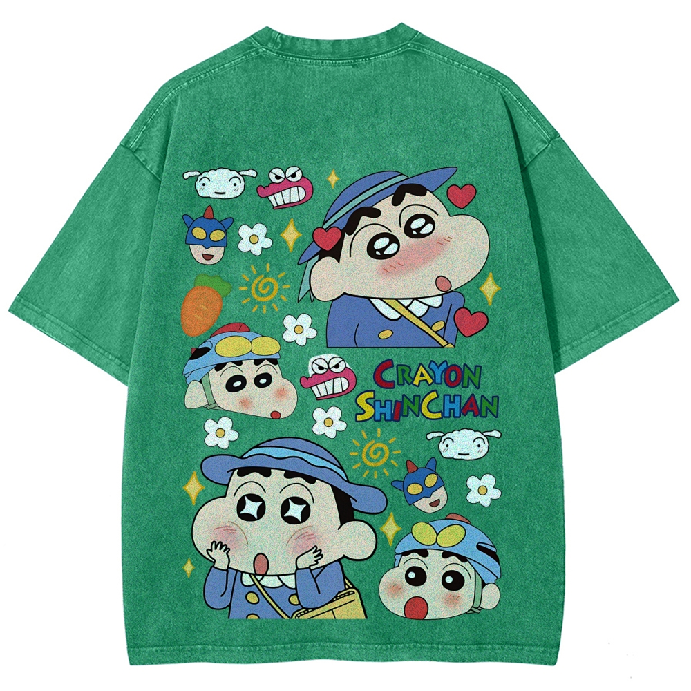 Crayon Shin-chan | Unisex Fit Washed T-Shirt 2601017554