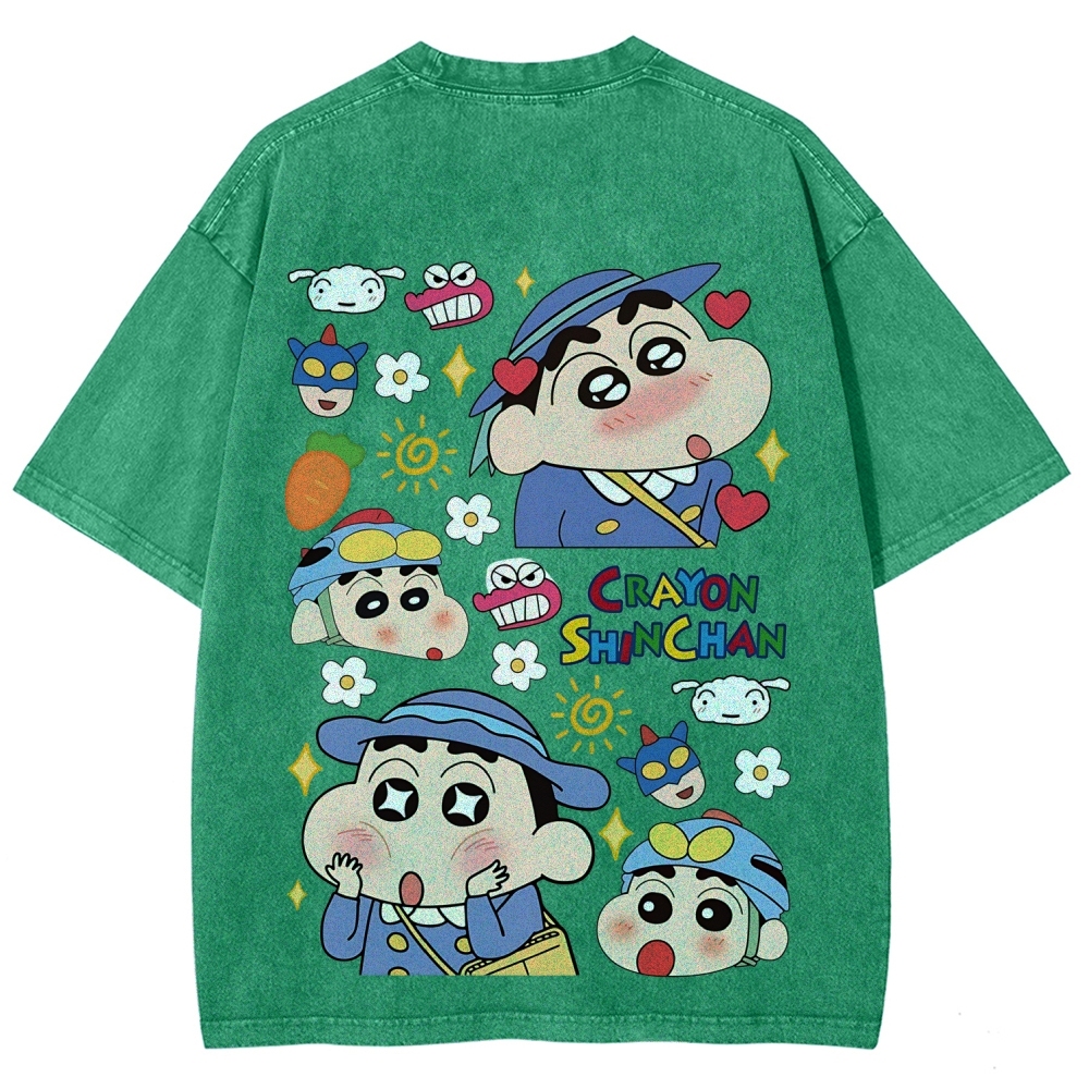 Crayon Shin-chan | Unisex Fit Washed T-Shirt 2601017554