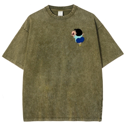 Crayon Shin-chan | Unisex Fit Washed T-Shirt 2601017554