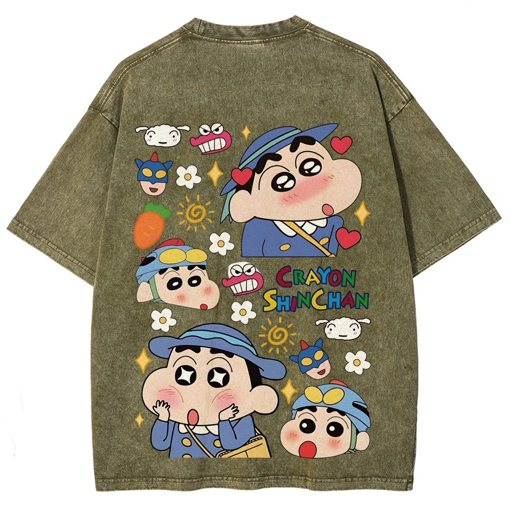 Crayon Shin-chan | Unisex Fit Washed T-Shirt 2601017554