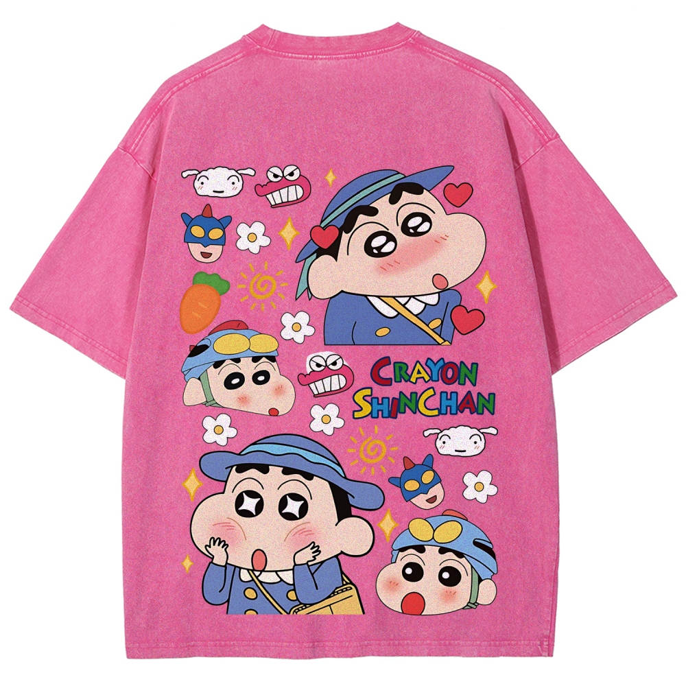 Crayon Shin-chan | Unisex Fit Washed T-Shirt 2601017554