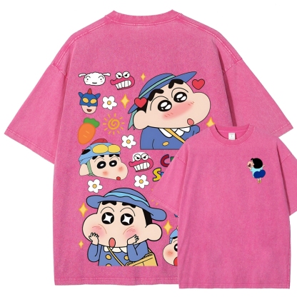 Crayon Shin-chan | Unisex Fit Washed T-Shirt 2601017554