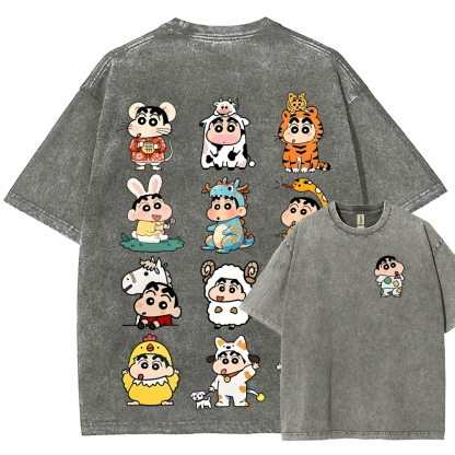 Crayon Shin-chan | Unisex Fit Washed T-Shirt