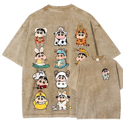 Crayon Shin-chan | Unisex Fit Washed T-Shirt