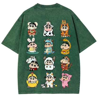 Crayon Shin-chan | Unisex Fit Washed T-Shirt