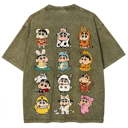 Crayon Shin-chan | Unisex Fit Washed T-Shirt
