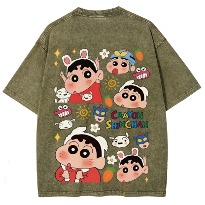 Crayon Shin-chan | Unisex Fit Washed T-Shirt