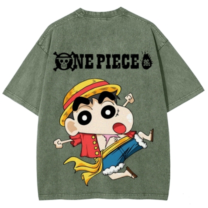 Crayon Shin-chan | Unisex Fit Washed T-Shirt 