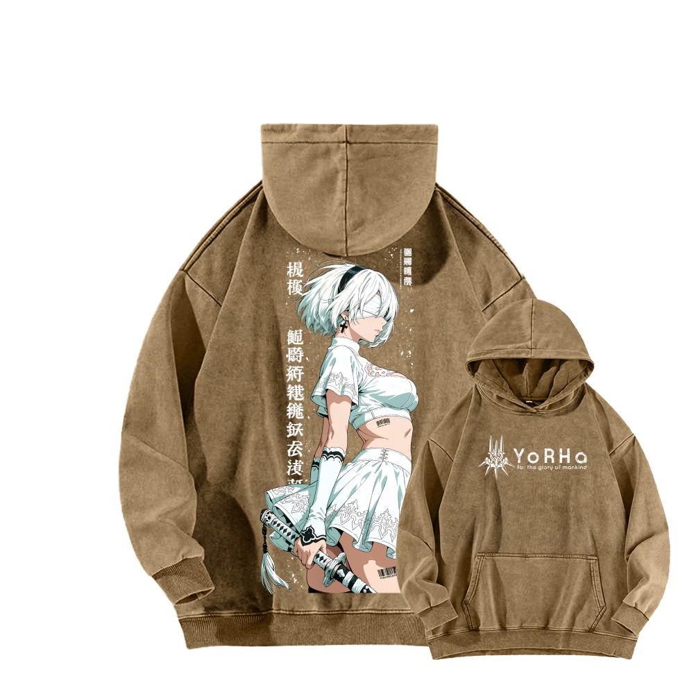 NieR: Automata | Unisex Washed Hoodie
