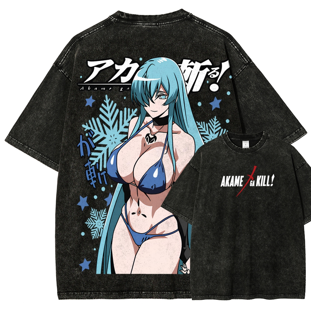 Akame Ga Kill Esdesu | Unisex Fit Washed T-Shirt