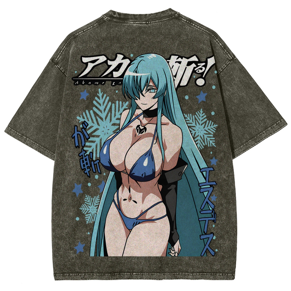 Akame Ga Kill Esdesu | Unisex Fit Washed T-Shirt