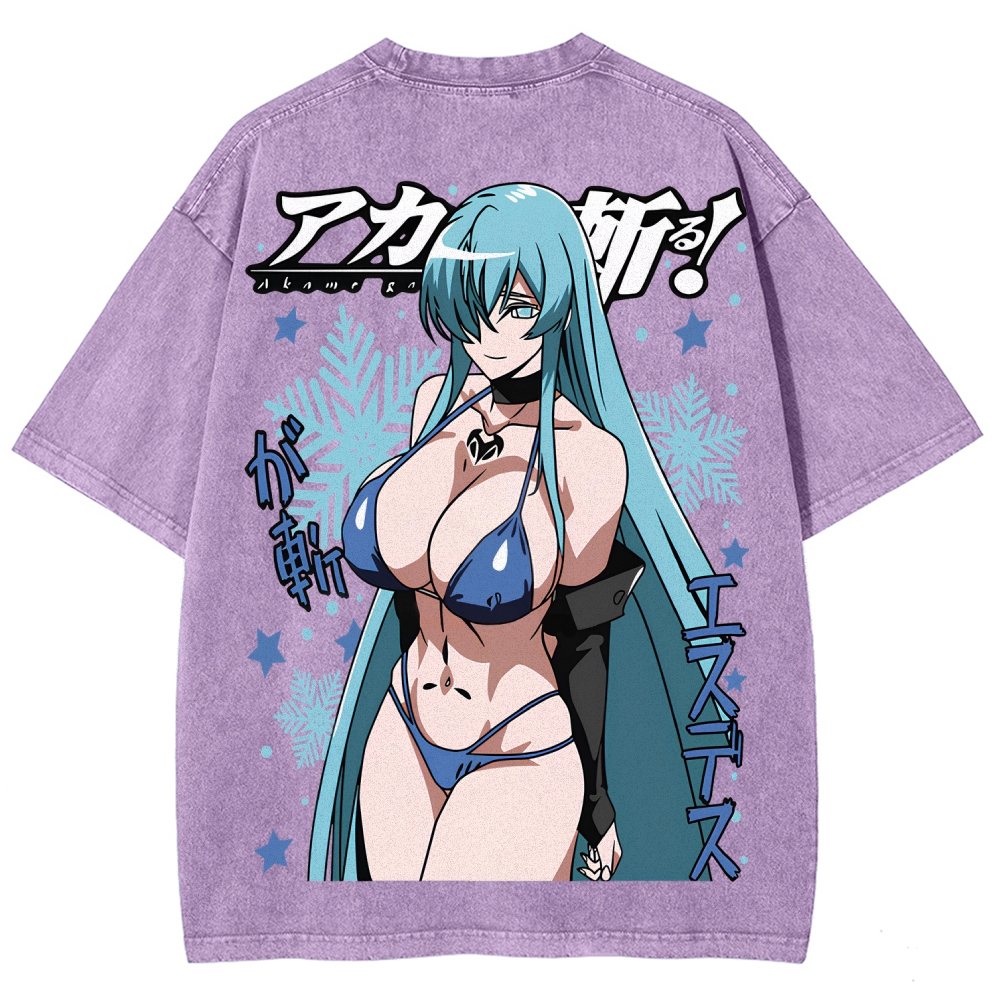Akame Ga Kill Esdesu | Unisex Fit Washed T-Shirt