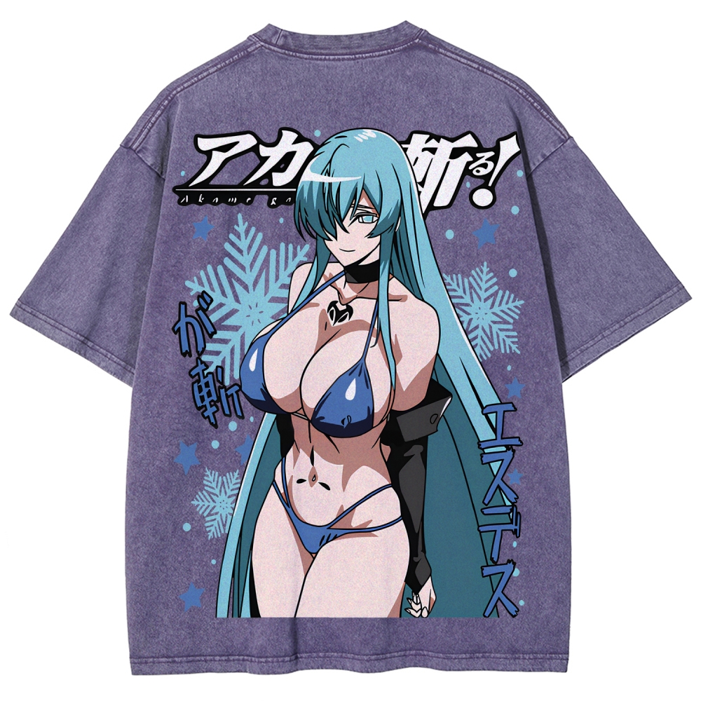Akame Ga Kill Esdesu | Unisex Fit Washed T-Shirt