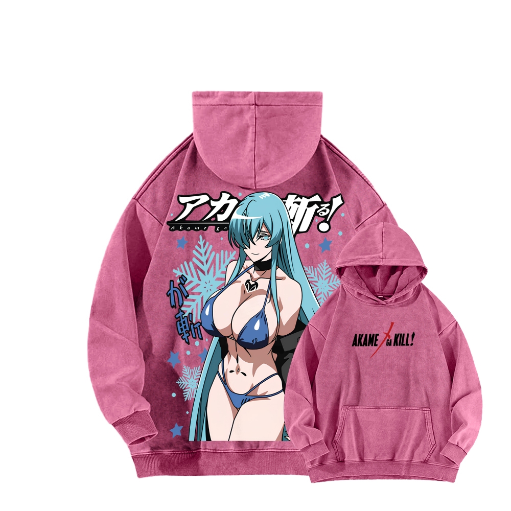 Akame Ga Kill Esdesu | Unisex Washed Hoodie