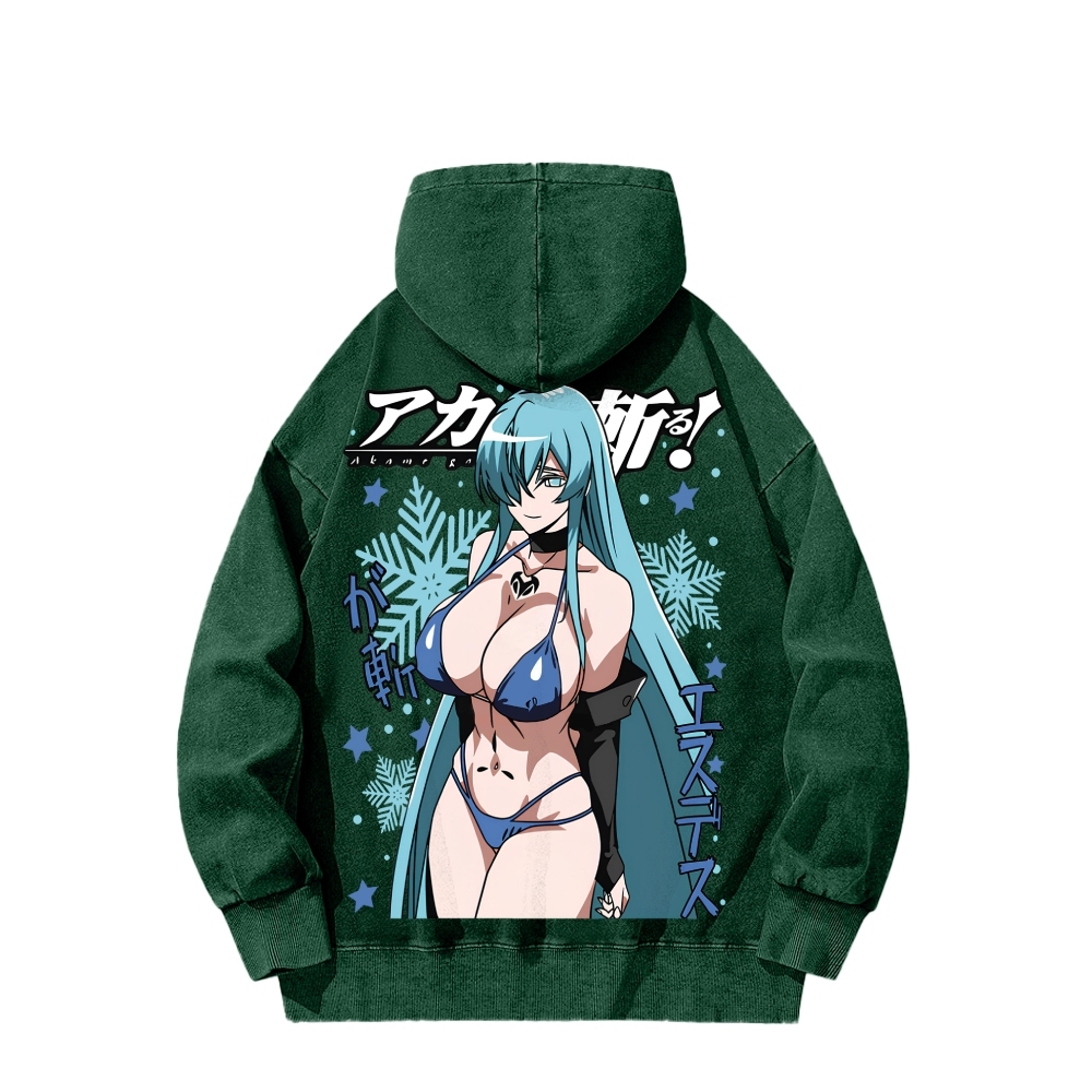 Akame Ga Kill Esdesu | Unisex Washed Hoodie