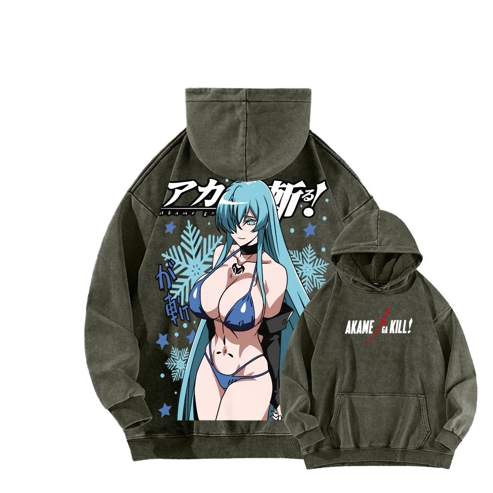 Akame Ga Kill Esdesu | Unisex Washed Hoodie