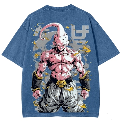 Dragon Kid Buu Majin Buu | Unisex Fit Washed T-Shirt