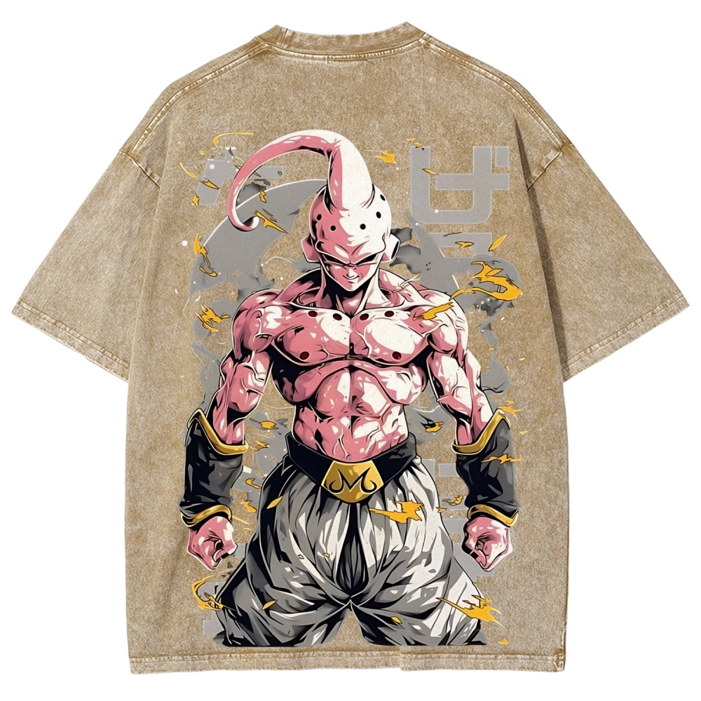 Dragon Kid Buu Majin Buu | Unisex Fit Washed T-Shirt