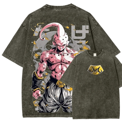 Dragon Kid Buu Majin Buu | Unisex Fit Washed T-Shirt