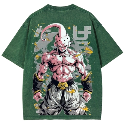 Dragon Kid Buu Majin Buu | Unisex Fit Washed T-Shirt