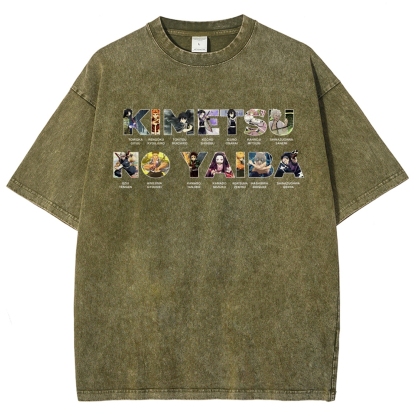 Demon Slayer | Unisex Fit Washed T-Shirt