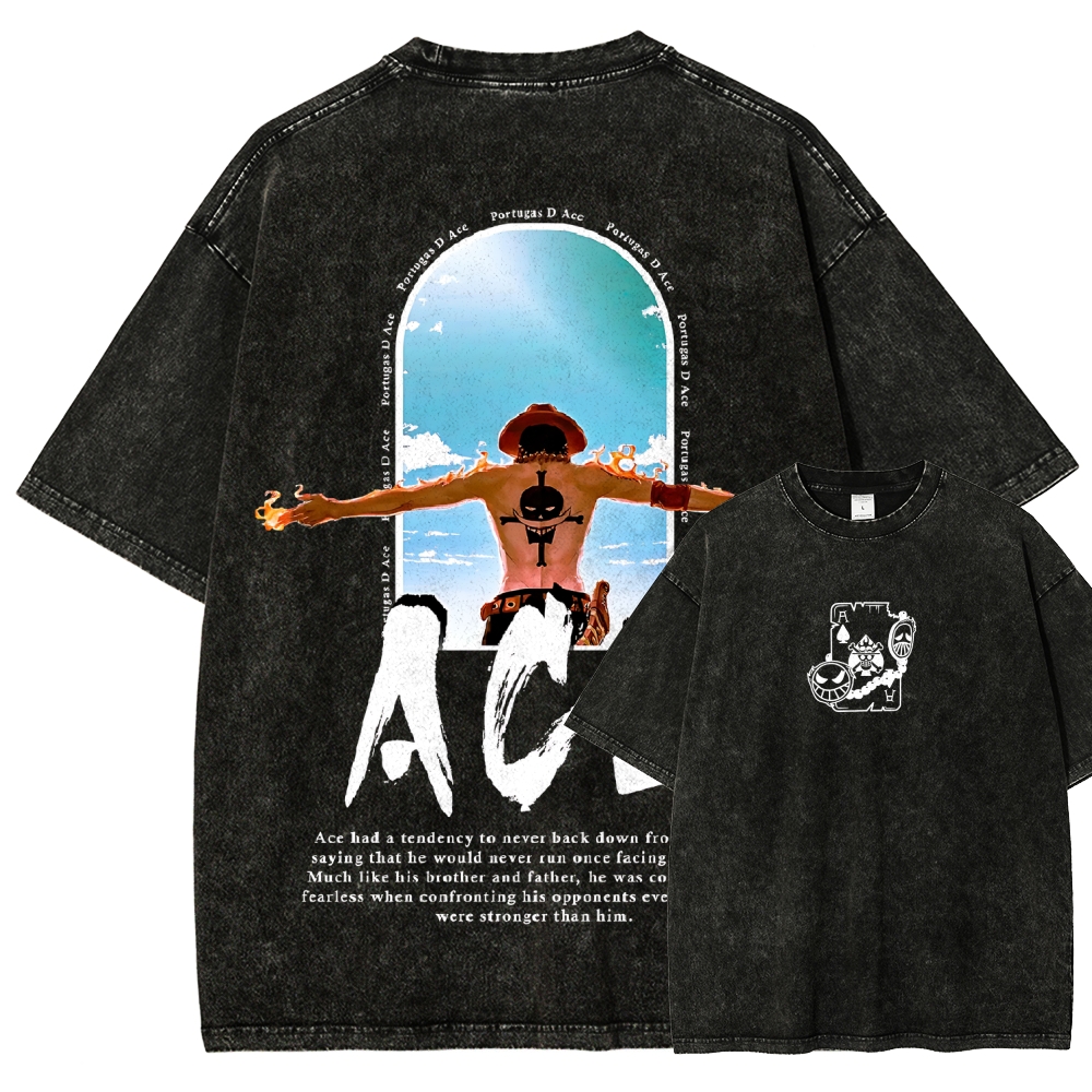 One piece Ace | Unisex Fit Washed T-Shirt