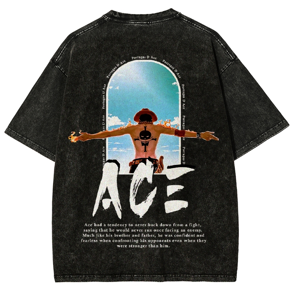 One piece Ace | Unisex Fit Washed T-Shirt