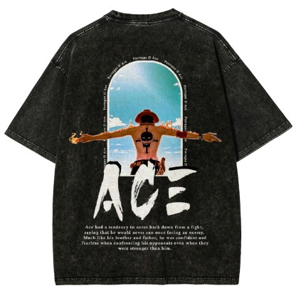 One piece Ace | Unisex Fit Washed T-Shirt