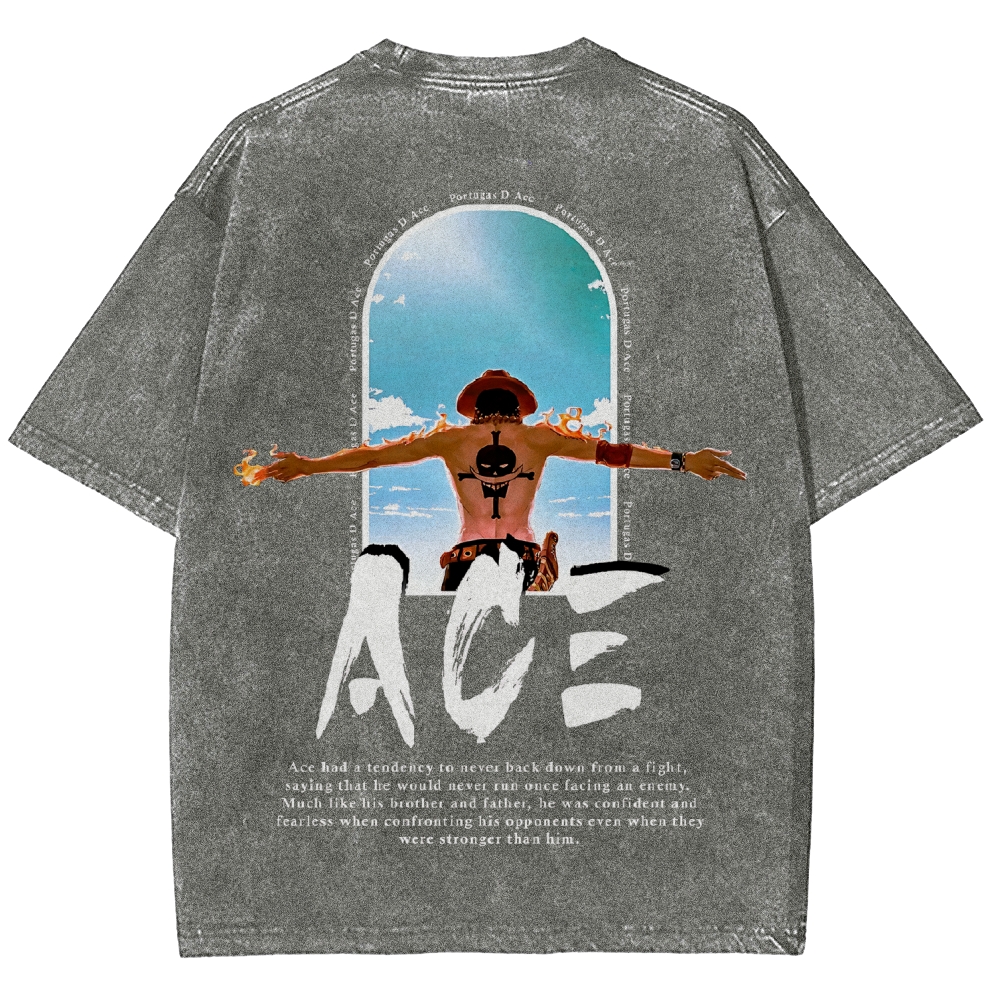 One piece Ace | Unisex Fit Washed T-Shirt