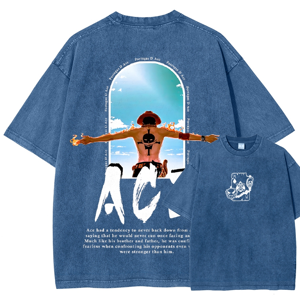One piece Ace | Unisex Fit Washed T-Shirt