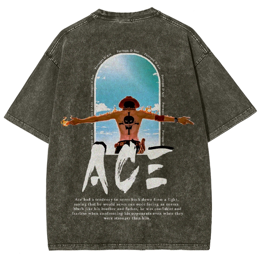 One piece Ace | Unisex Fit Washed T-Shirt