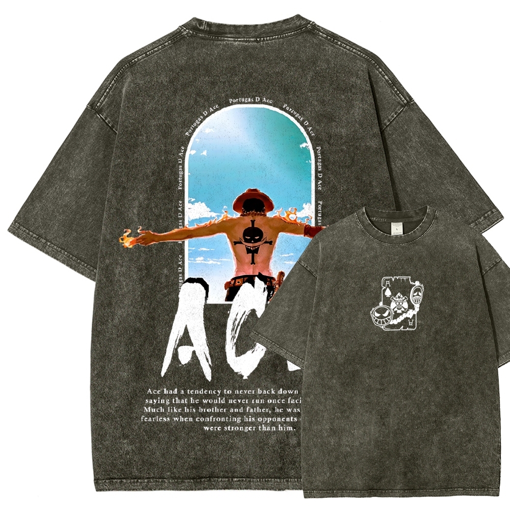 One piece Ace | Unisex Fit Washed T-Shirt