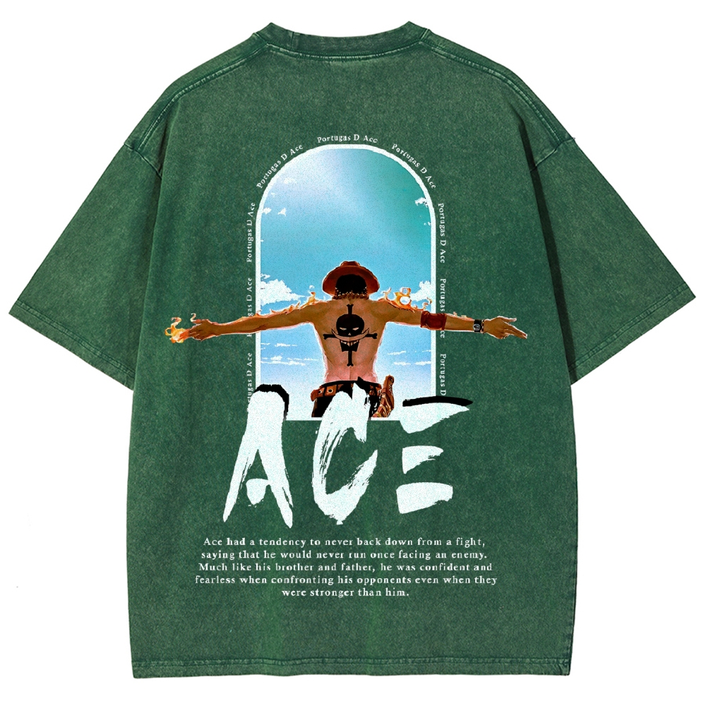 One piece Ace | Unisex Fit Washed T-Shirt