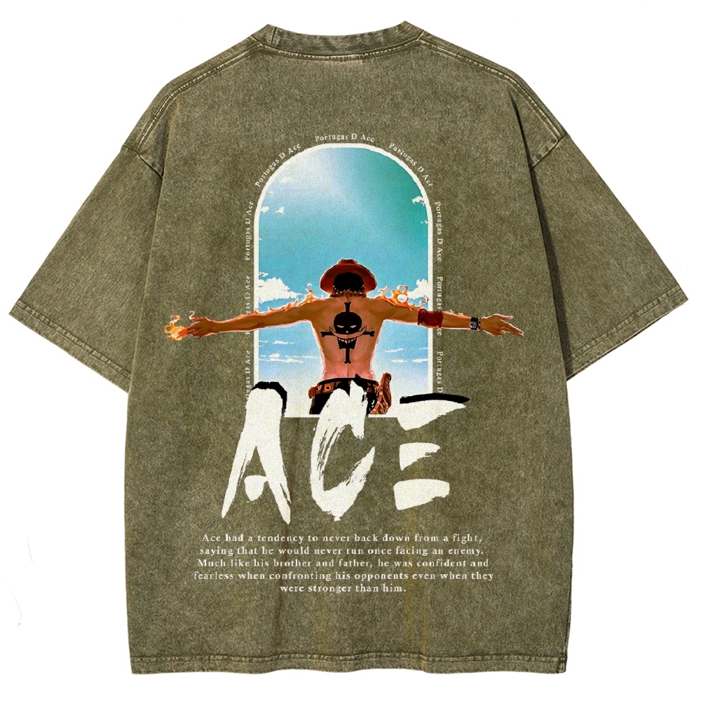 One piece Ace | Unisex Fit Washed T-Shirt