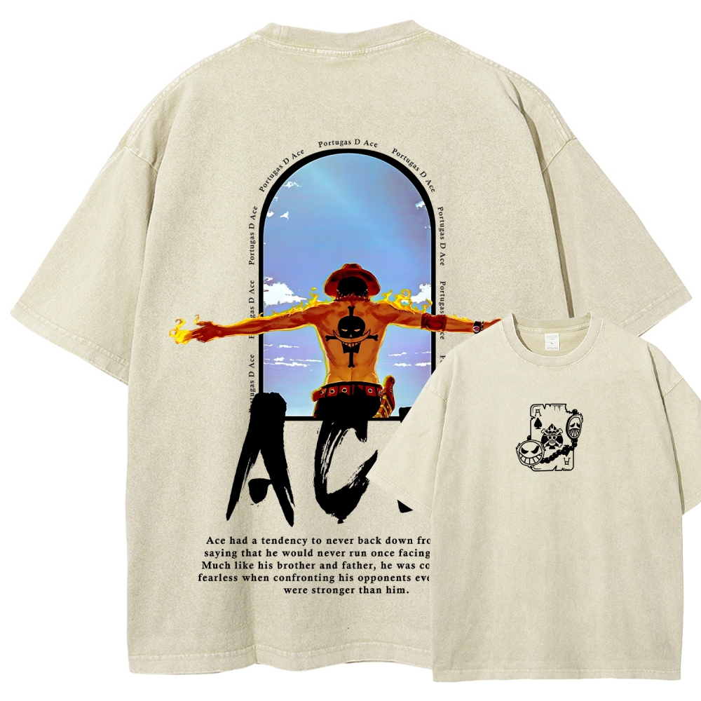 One piece Ace | Unisex Fit Washed T-Shirt