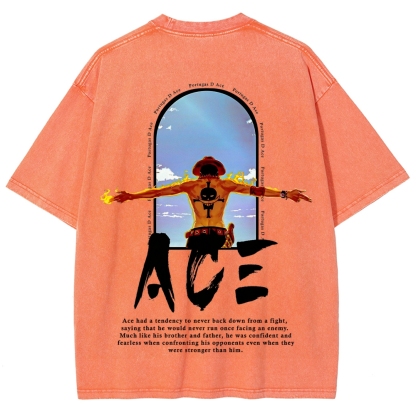 One piece Ace | Unisex Fit Washed T-Shirt