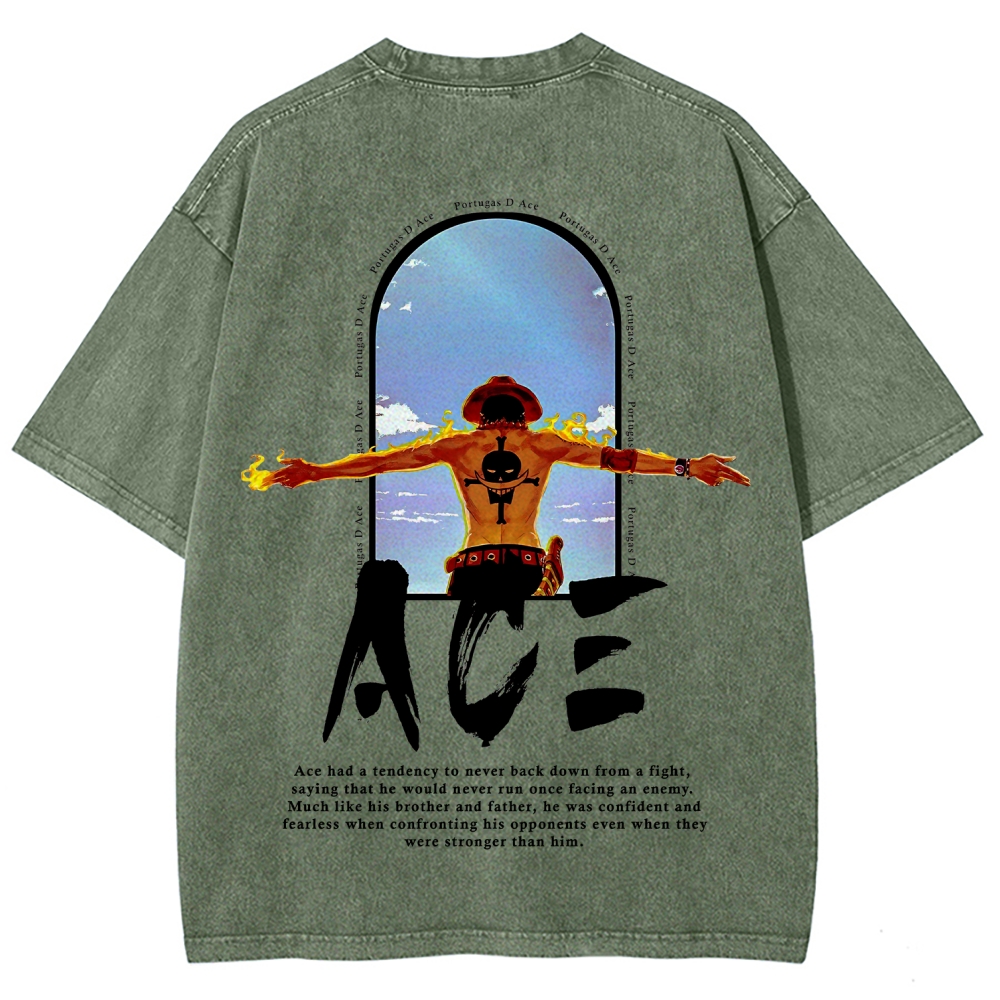 One piece Ace | Unisex Fit Washed T-Shirt