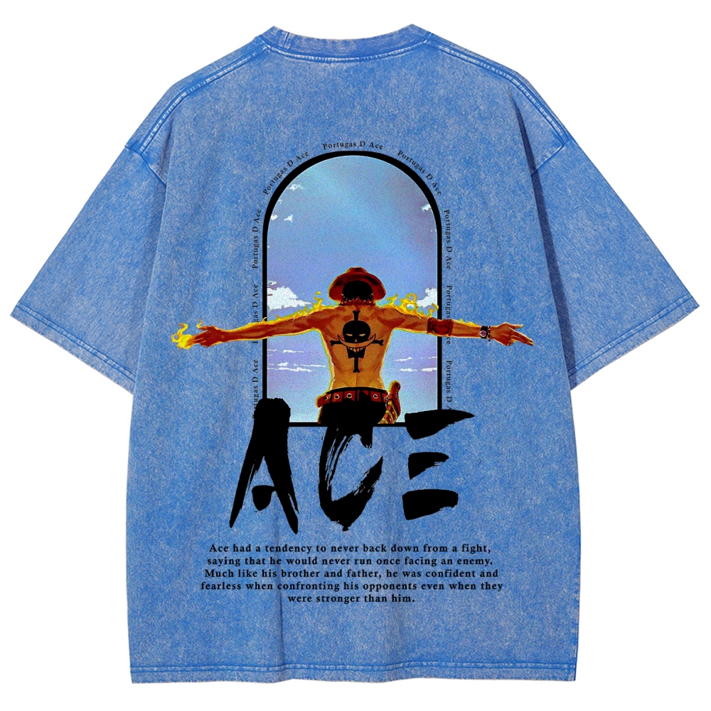 One piece Ace | Unisex Fit Washed T-Shirt