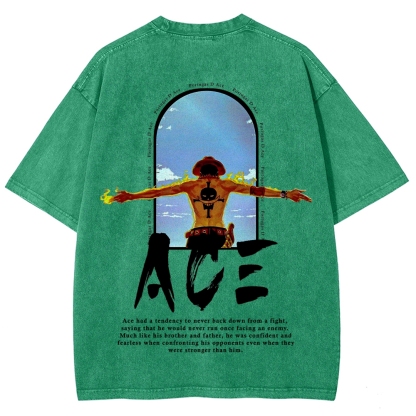 One piece Ace | Unisex Fit Washed T-Shirt